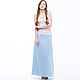 Long skirt made of blue linen. Skirts. etnoart. Online shopping on My Livemaster.  Фото №2