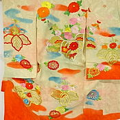 Винтаж handmade. Livemaster - original item Kimono silk real Japanese children`s
