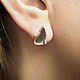 Earrings silver 'two cats'. Stud earrings. Papulova - авторское серебро.. My Livemaster. Фото №5