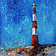 Oil painting art landscape with the sea in the MORNING LIGHTHOUSE. Pictures. pictures & decor of TanyaSeptember. Online shopping on My Livemaster.  Фото №2