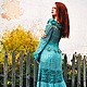 Заказать Кардиган "Мятные розы" крючком из хлопка оттенков мяты и бирюзы. Ручки & крючкИ (Вяжу мечты.Татьяна). Ярмарка Мастеров. . Пиджаки Фото №3
