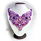 Soutache purple necklace with cool purple and pink shades. Necklace. YG Soutache. Online shopping on My Livemaster.  Фото №2