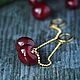 Cherry earrings - long chain earrings. Earrings. ToutBerry. My Livemaster. Фото №5
