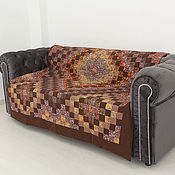 Для дома и интерьера handmade. Livemaster - original item Patchwork Brown bedspread 170 x 220 cm. Handmade.