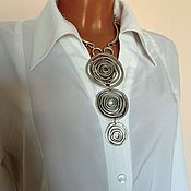 Украшения handmade. Livemaster - original item Necklace - tie, large metal jewelry, stylish jewelry. Handmade.