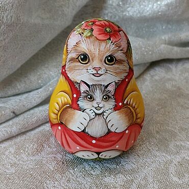 Русский стиль ручной работы. Ярмарка Мастеров - ручная работа Неваляшка 9см. Handmade.