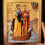 Картины и панно handmade. Livemaster - original item The icon of saints Peter and Fevronia. Handmade.