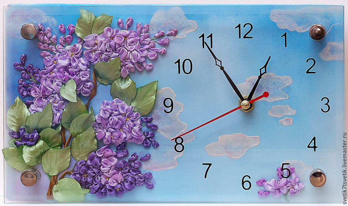 Часы с цветами
