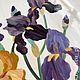 Мозаика «Ирисы» из витражного стекла, 80х100см. Картины. Наталья Дьякова - Витражи тиффани, фьюзинг, мозаика) (ar-deco). Ярмарка Мастеров.  Фото №6