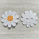 Brooch badge 5х5cm embroidered White Daisy lace on felt, Brooches, Moscow,  Фото №1