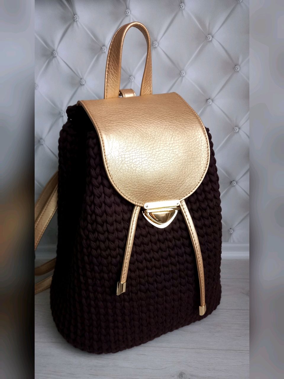 Рюкзак из трикотажной пряжи – купить онлайн на Ярмарке Мастеров ...