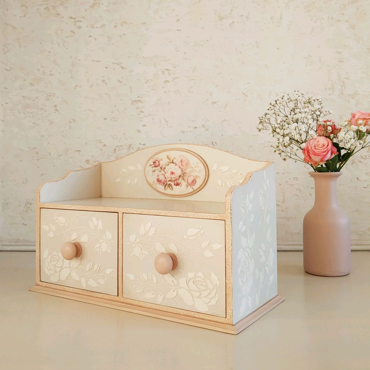 Мини - комод деревянный Нежность в интернет-магазине Ярмарка Мастеров ...