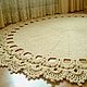 Crocheted round rug made of cord Lily with lace trim, Carpets, Kabardinka,  Фото №1