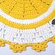 Oval crochet rug cord Floral yellow. Carpets. knitted handmade rugs. My Livemaster. Фото №4