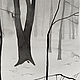 Акварельная графичная картина:"Весенний лес". Картины. Мария Сильвестрова. Ярмарка Мастеров.  Фото №6