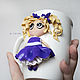 Girl in lilac dress. Decor on a mug of polymer clay. Mugs and cups. Al Catone store. Online shopping on My Livemaster.  Фото №2