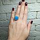 Ring with chalcedony and quartz 'Raindrop' blue ring. Rings. Irina Moro. Online shopping on My Livemaster.  Фото №2