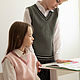 Жилетка для девочки   классическая вязаная. Жилет. VA kids knitwear. Ярмарка Мастеров.  Фото №6