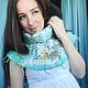 Валяный снуд «Мятная прогулка». Шарфы. ЫШТЫ. Интернет-магазин Ярмарка Мастеров.  Фото №2