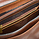 Leather briefcase 'Sorbonne' light brown. Brief case. Russian leather Guild. My Livemaster. Фото №5