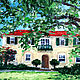Painting house with a tree, summer landscape, oil. Pictures. Lana Zaitceva. Online shopping on My Livemaster.  Фото №2