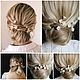 A set of flower hairpins for the bride's hairstyle (2 colors). Hair Decoration. Кристальная веточка - Crystal twig (Crystal-twig). My Livemaster. Фото №6
