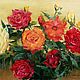 The oil painting 'Bouquet of roses' is decorated, Pictures, Krasnodar,  Фото №1