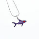 Shark PENDANT. Handmade pendant with charoite and coral. Pendant. ARIEL - MOSAIC. My Livemaster. Фото №4