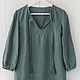 Linen tunic blouse in boho style. Blouses. etnoart (etnoart). My Livemaster. Фото №4