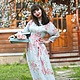 Длинное шелковое платье Утро в саду, Платья, Москва,  Фото №1