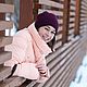 Заказать Шапка женская вязаная резинкой Графика сливовая. Анна Шункина Вяжу тепло Шарфы Шапки. Ярмарка Мастеров. . Шапки Фото №3