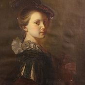 Картины и панно handmade. Livemaster - original item Picture: Portrait of a girl in a hat. Handmade.