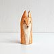 Лиса из дерева Рыжая улыбка Wooden fox, Статуэтка, Воскресенск,  Фото №1