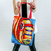 Canvas eco-bag with print (shopper)