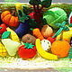 Набор магнитов "Овощи,фрукты". Кукольная еда. Smartbaby Knopochka. Интернет-магазин Ярмарка Мастеров.  Фото №2
