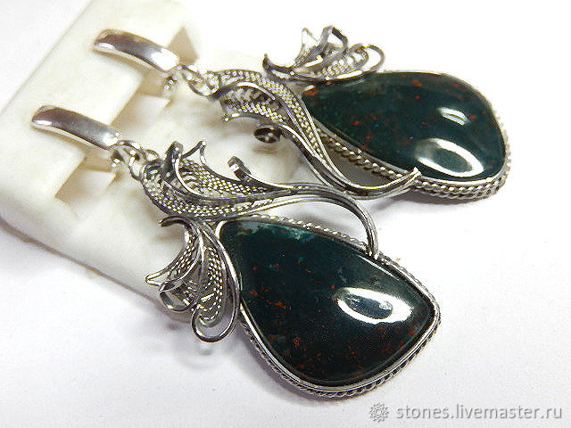 Комплект "КАМЕНЬ ХРИСТА", гелиотроп купить в интернет-магазине Ярмарка ...