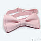 Галстук-бабочка однотонный розовый. Галстуки. Super bow ties. Интернет-магазин Ярмарка Мастеров.  Фото №2