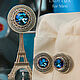 Order Oscar Ocean Pin Brooch. Silver Blue Round Brooch. LADY-LIZA jewelry shop. Livemaster. . Brooches Фото №3