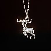 Украшения handmade. Livemaster - original item Deer Pendant | Silver. Handmade.