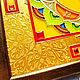Витражная янтра Манипура чакры с текстурными элементами 33х33 см. Янтра. ZorkaVenera (Татьяна). Ярмарка Мастеров.  Фото №6