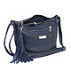 Order Soft blue bag with shoulder strap with two pockets. BagsByKaterinaKlestova (kklestova). Livemaster. . Crossbody bag Фото №3