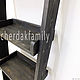 Стеллаж-лесенка с бортами BLACK WOOD. Полки. Чердак (cherdakfamily). Ярмарка Мастеров.  Фото №4