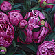 Painting 'Pink peonies' oil on canvas 80h80 cm. Pictures. vestnikova. My Livemaster. Фото №5