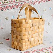 Для дома и интерьера handmade. Livemaster - original item Bag woven from bark. Shopping bag with handles. Handmade.