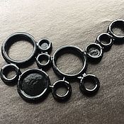 Материалы для творчества handmade. Livemaster - original item Connector for jewelry Bowknot art. 7-16, black. Handmade.