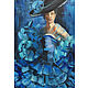 Painting dancer in blue 'In a whirlwind of dance', Pictures, Rostov-on-Don,  Фото №1