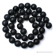 Материалы для творчества handmade. Livemaster - original item Copy of Shungite 6 mm, black beads made of natural stones. Handmade.