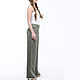 Wide-leg pants made of 100% linen. Pants. LINEN & SILVER ( LEN i SEREBRO ). My Livemaster. Фото №4
