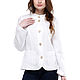 White jacket made of 100% linen. Jackets. LINEN & SILVER ( LEN i SEREBRO ). Online shopping on My Livemaster.  Фото №2
