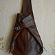womens bag backpack genuine. leather red-brown, Classic Bag, Taganrog,  Фото №1